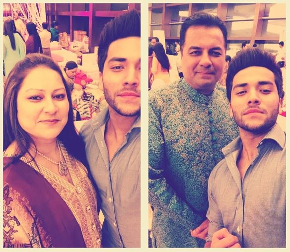 Arbaaz Merchant with his parents