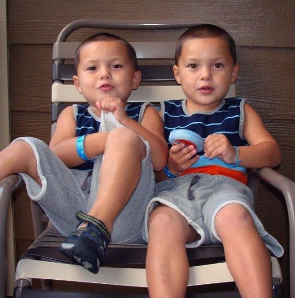 Childhood photo of Javon with his brother Jaden