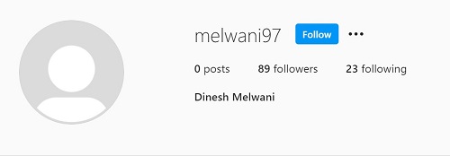 Dinesh Melwani private Instagram account