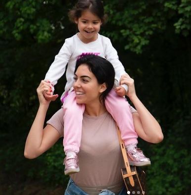 Georgina Rodriguez with her daughter