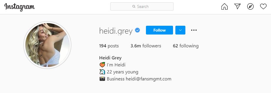 Heidi Grey Instagram