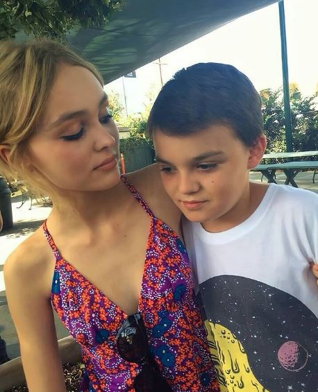 Jackie with his sister Lily-Rose Depp