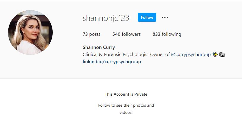 Shannon Curry's Instagram account