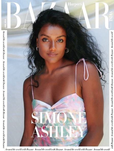Simone Ashley appeared on the cover page of Bazaar magazine
