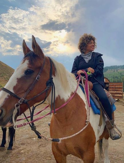 Sophia Urista likes horse riding