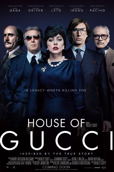 The poster of House of Gucci film