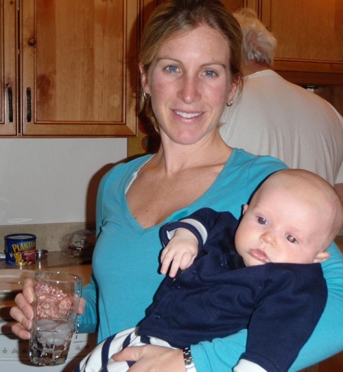 Walker Scobell childhood picture with his mother Heather Melissa Scobell